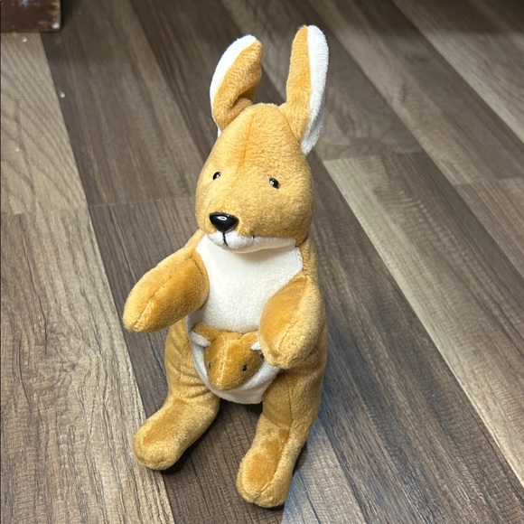 Other - Plush Kangaroo with Joey Stuffed Animal - Golden Tan and Cream